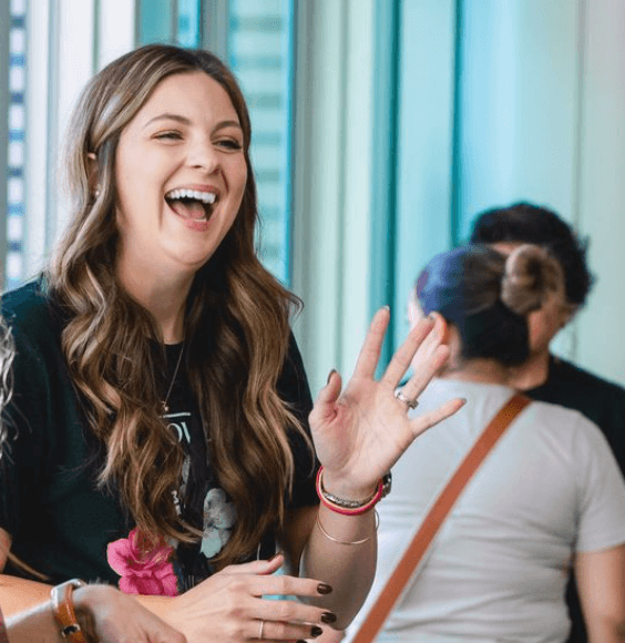 Connecting with friends at Crossroads